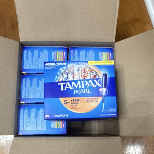Tampax Pearl Super Plus Unscented Tampons 300 Count