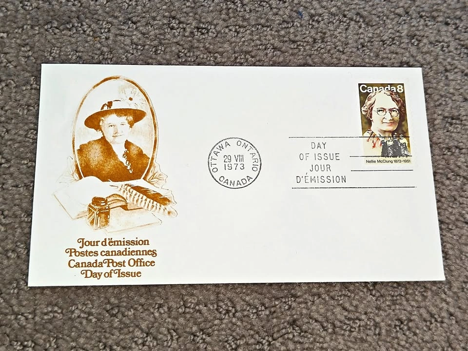 First Day Covers FDC - 1973 Nellie McClung Canada Post Stamp