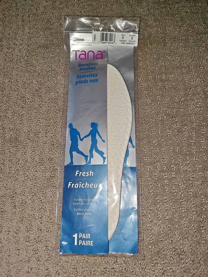 NEW Tana Barefoot Insoles - Size Men 6 Women 8