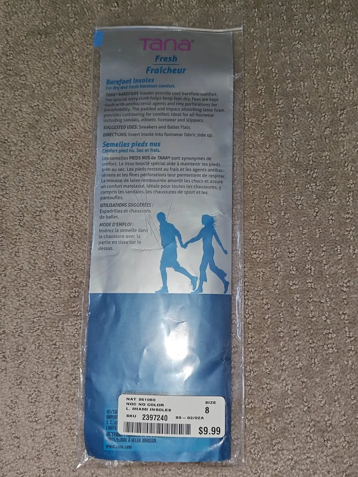 NEW Tana Barefoot Insoles - Size Men 6 Women 8 - photo 4