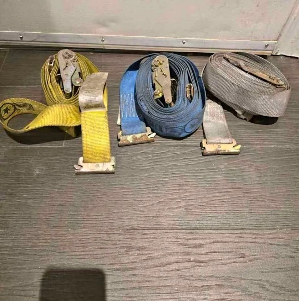 Heavy Duty Ratchet Straps with E-Track / Flat Hooks