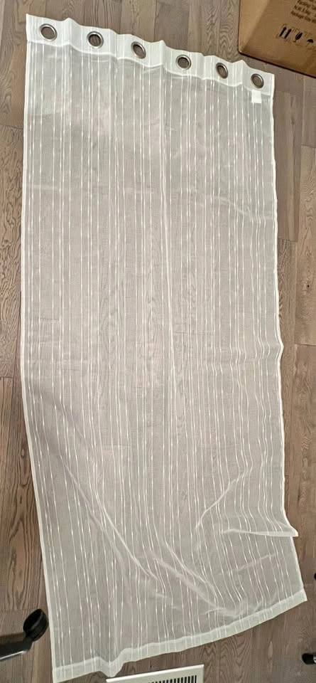 Sheer Linen-looking Curtains 6 panels (83 x 36.5")