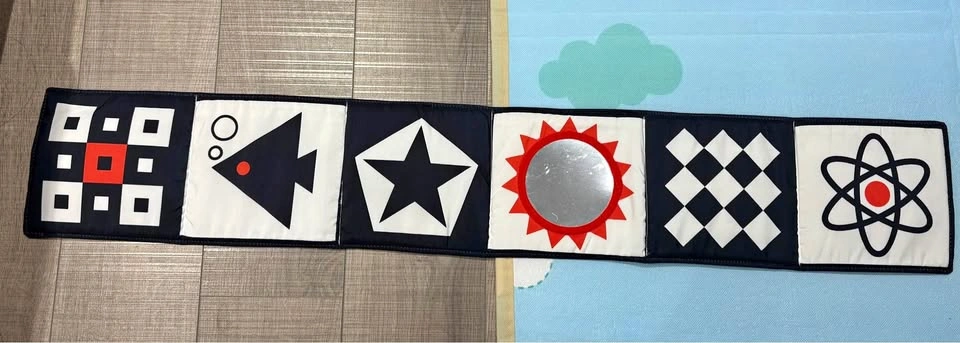 High Contrast Black and White Soft Cloth For Tummy Time
