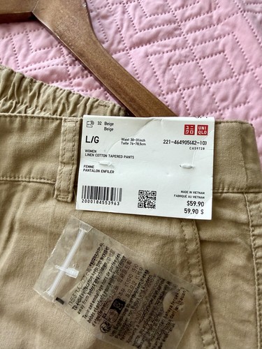 UNIQLO Women’s Linen Cotton Tapered Pants — BNWT - photo 3