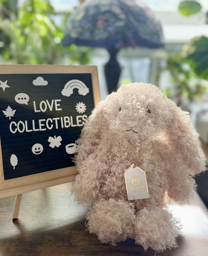 Jellycat Bashful Luxe Bunny Curly – Medium | RETIRED | BNWT