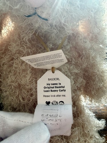 Jellycat Bashful Luxe Bunny Curly – Medium | RETIRED | BNWT - photo 3