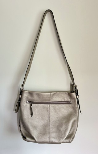 Coach Metallic Taupe Leather Hobo Shoulder Bag - photo 3