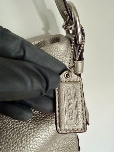 Coach Metallic Taupe Leather Hobo Shoulder Bag - photo 4