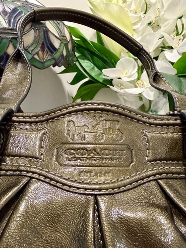 Vintage Coach Ergo Pleated Leather Tote - photo 4
