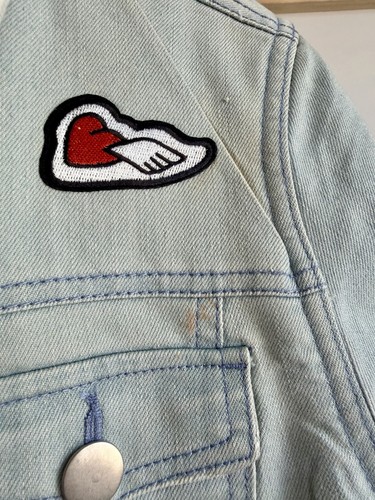 Indigo Rein Light Blue Denim Jacket with Cream Sherpa Collar - photo 3
