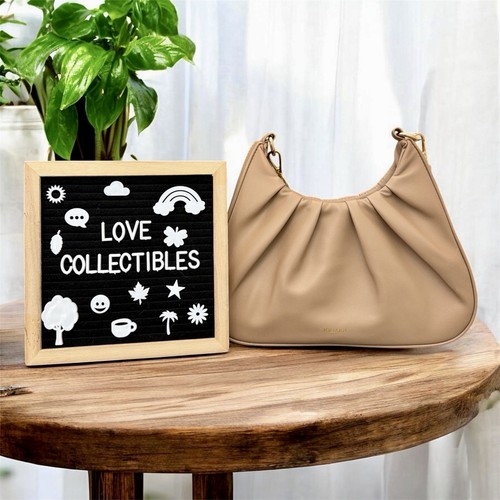 JOLLQUE Cocoa Brown Ruched Shoulder Bag