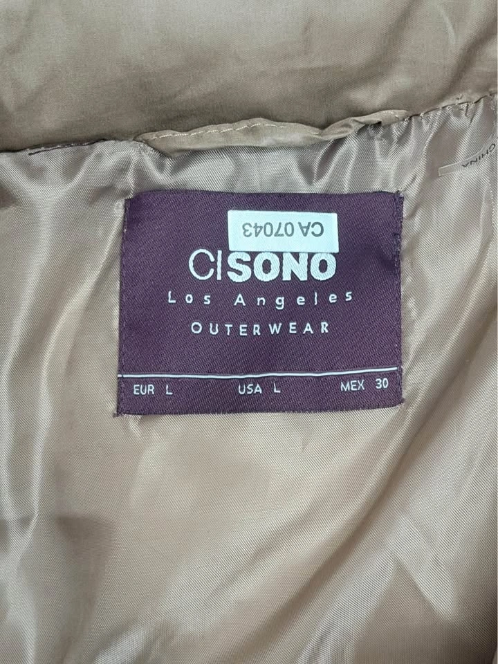 CI SONO Hooded Puffer Jacket Tan Large - photo 3