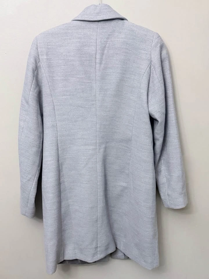 VERO MODA Light Grey Single-Breasted Tailored Coat - Small - photo 2