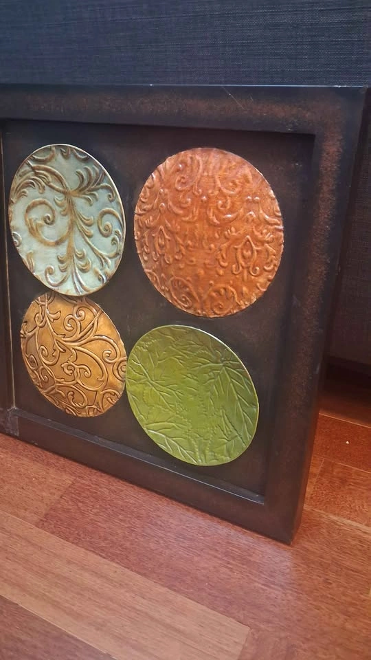 Framed Metal Medallion Wall Art, 50cm x 50cm - photo 2