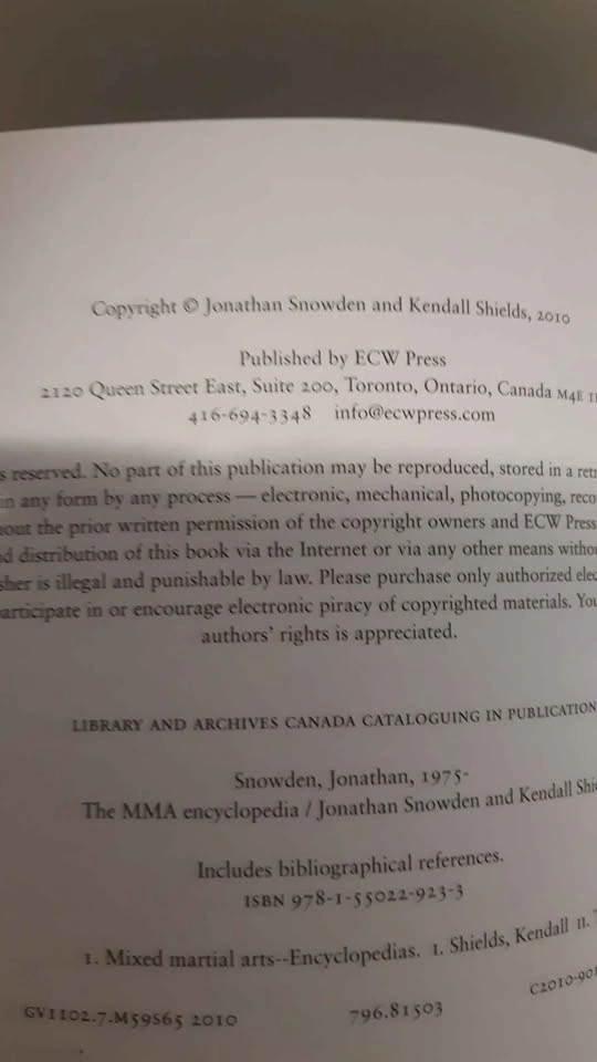 The MMA Encyclopedia by Jonathan Snowden & Kendall Shields - photo 4