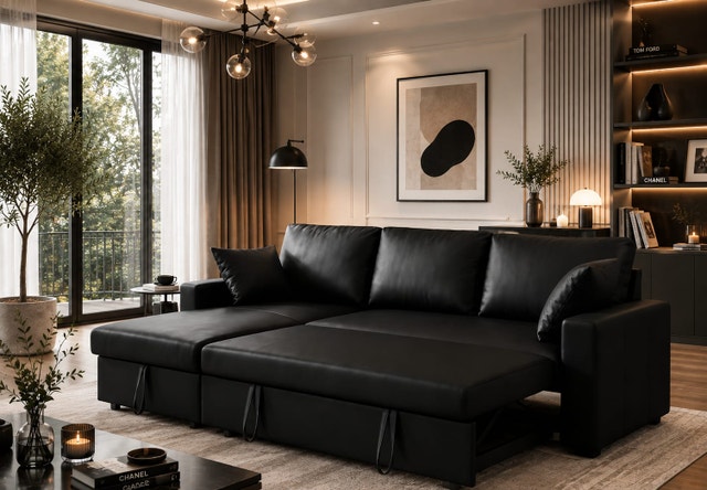Amazing Deal Leather Sectional Sofa L-Sofa Couch - photo 2