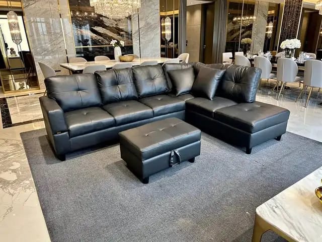 Large Sectional Sofa Couch with Pull-Out Bed