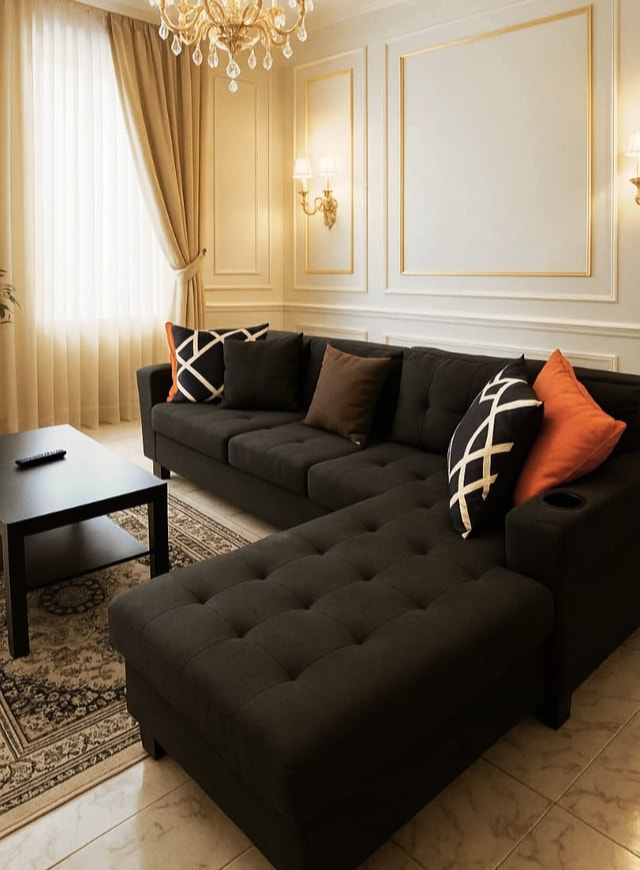 Big New Year Clearance Sale Spacious Reversible Sectional Sofa - photo 2