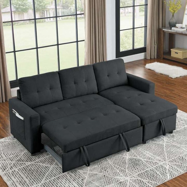 New Sectional Sofa Couch | Reversible Chaise | Storage Sofa Bed - photo 3
