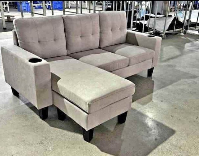 Wholesale Beige Sectional Sofa Versatility Couch Living Room