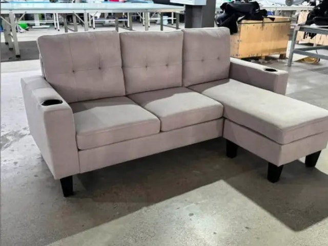 Wholesale Beige Sectional Sofa Versatility Couch Living Room - photo 3