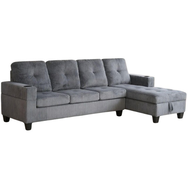 Discount Winter Sale Dual Function Sectional Sofa +Storage Couch - photo 4