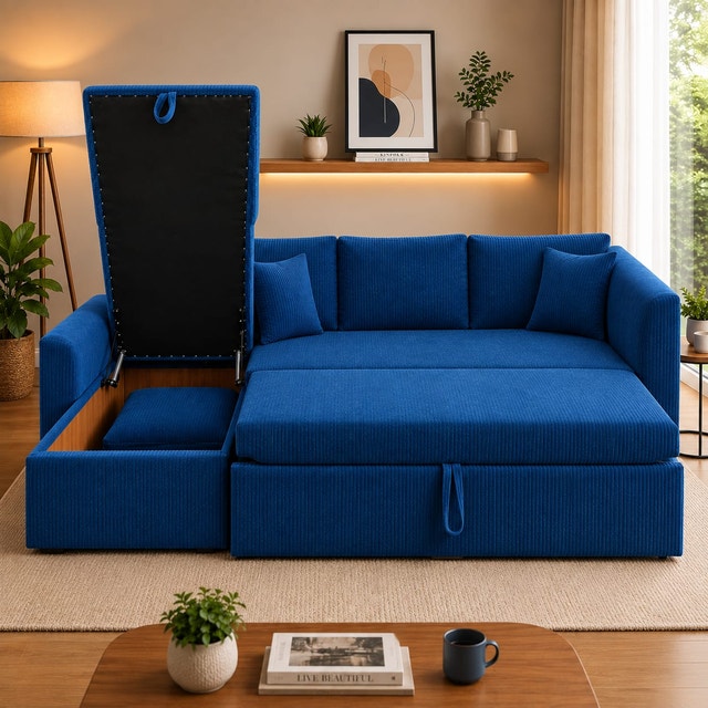 Clearance Sale Dual Sofa Bed Reversible Sectional Bed Couch