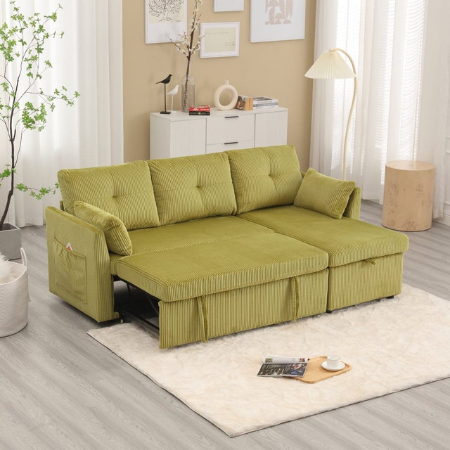 Clearance Sale Dual Sofa Bed Reversible Sectional Bed Couch - photo 4