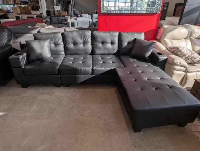 Brand New Leather L-Shape Sectional Sofa Couch - photo 4