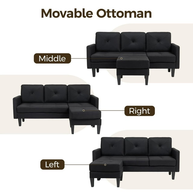 Limited Offer Sectional Sofa 3 L Shaped Sofa Sectional Couch Set - photo 2