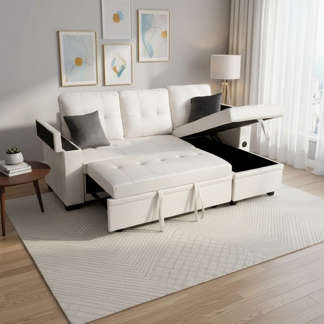 Clearance Sale Sofa Bed Storage Sofa Sleeper Large Bed Couch - photo 4