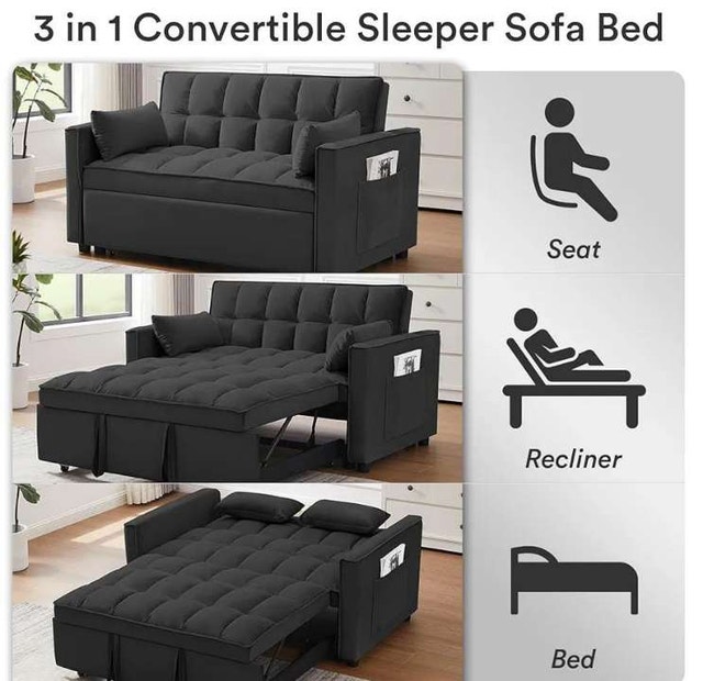 Multi-Use Sofa Bed Brand New L-Shape Sectional Pull-Out Bed - photo 4