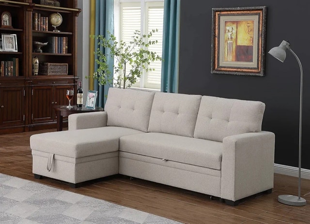 Pull-Out Sofa Bed with Reversible L-Section & Storage - photo 3