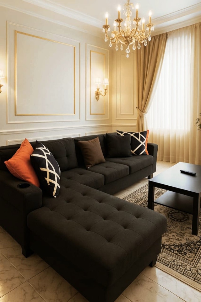 Grand Sale Spacious Reversible L-Sectional Sofa