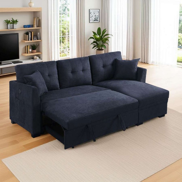 Space Saving Sofa Bed Sectional Style Modern Look - photo 3