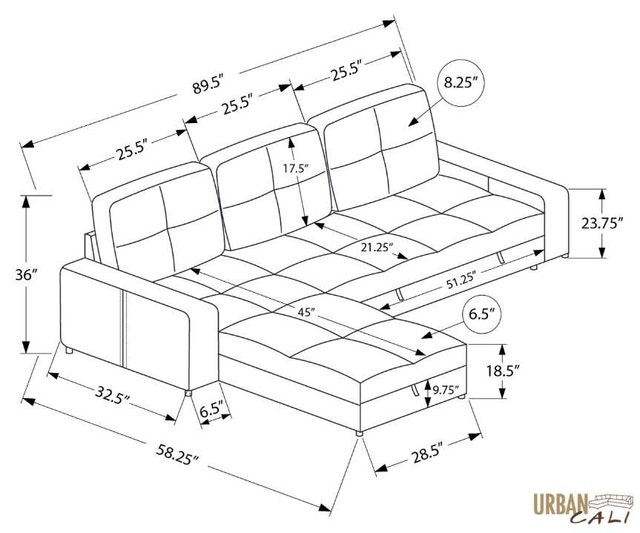Convertible Sleeper Sectional Sofa Bed With Storage - photo 5