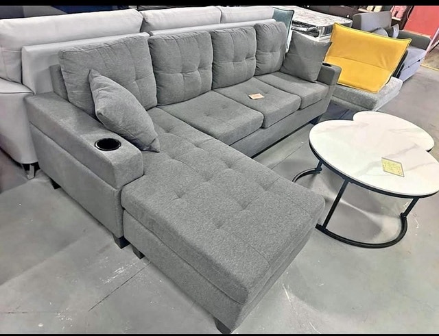 L-Shaped Sectional Sofa Luxury Quality Couch
