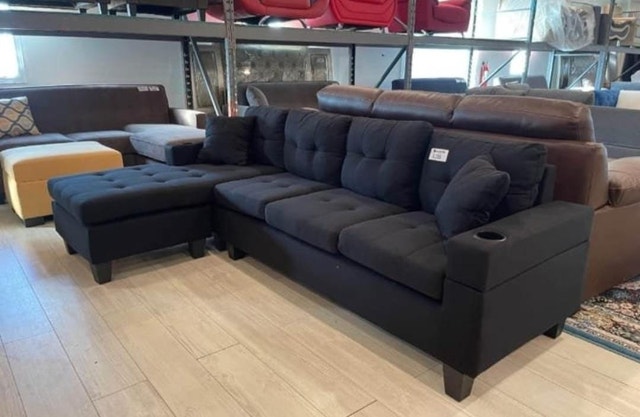 L-Shaped Sectional Sofa Luxury Quality Couch - photo 2