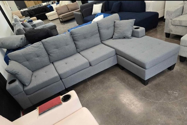 L-Shaped Sectional Sofa Luxury Quality Couch - photo 5