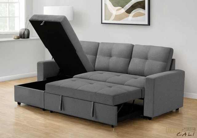 Elegant 3-Way Convertible Sofa Bed with Storage - photo 3
