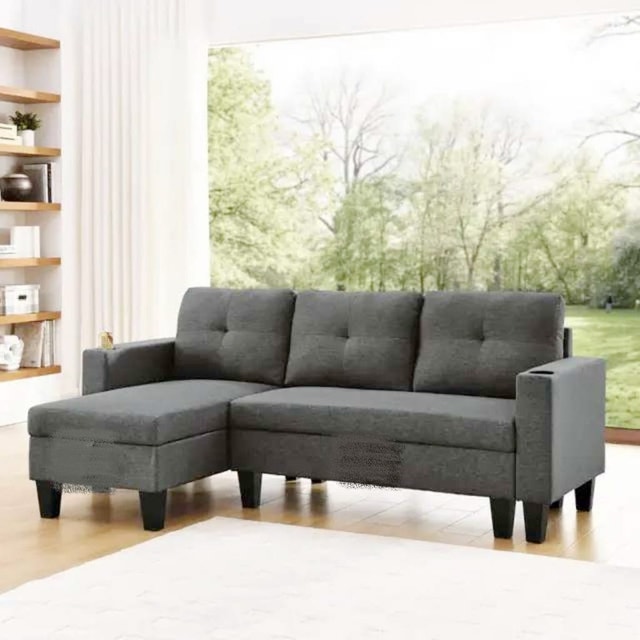 Modern Soft Fabric Sectional Sofa - photo 2