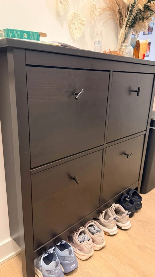 4-Drawer Shoe Storage Cabinet – Black/Brown - photo 3