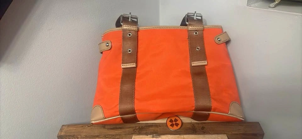 Naturalizer Orange Nylon Tote Bag