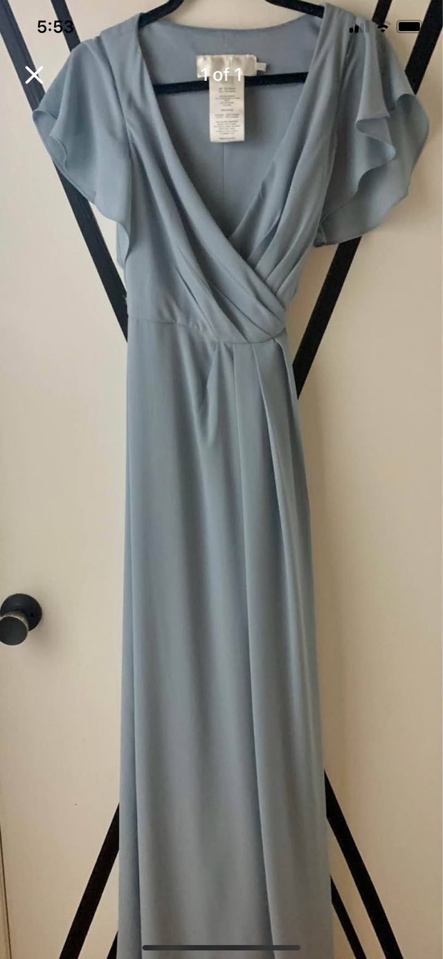 Birdy Grey Chiffon Maxi Dress Size 2