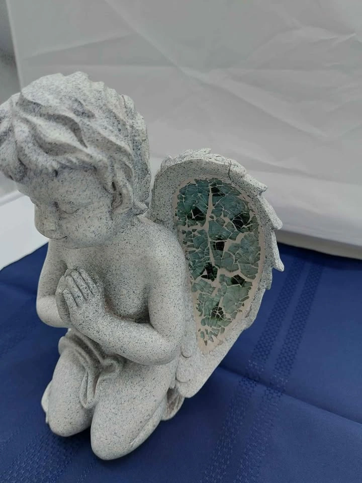 Mosaic Resin Angel Figurine - photo 3