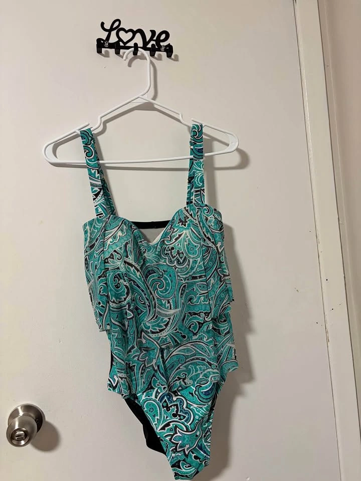Krista Paisley One-Piece Swimsuit Size 12