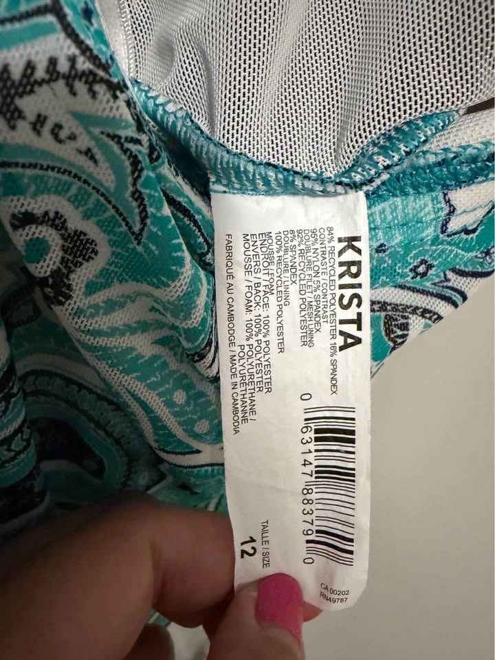 Krista Paisley One-Piece Swimsuit Size 12 - photo 2