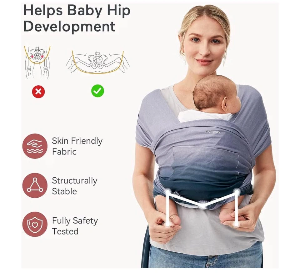 Momcozy Baby Wrap Sling, Adjustable Carrier for Newborn, Gradien - photo 4