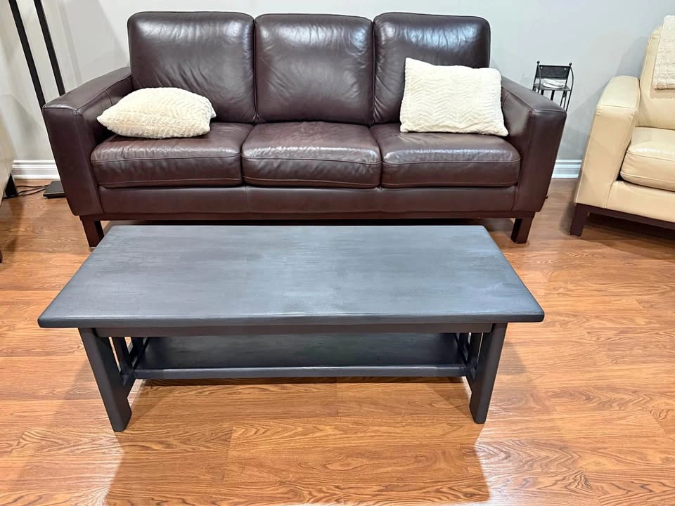 Modern Black Coffee Table | Fully Refinished | Elegant & Timeles