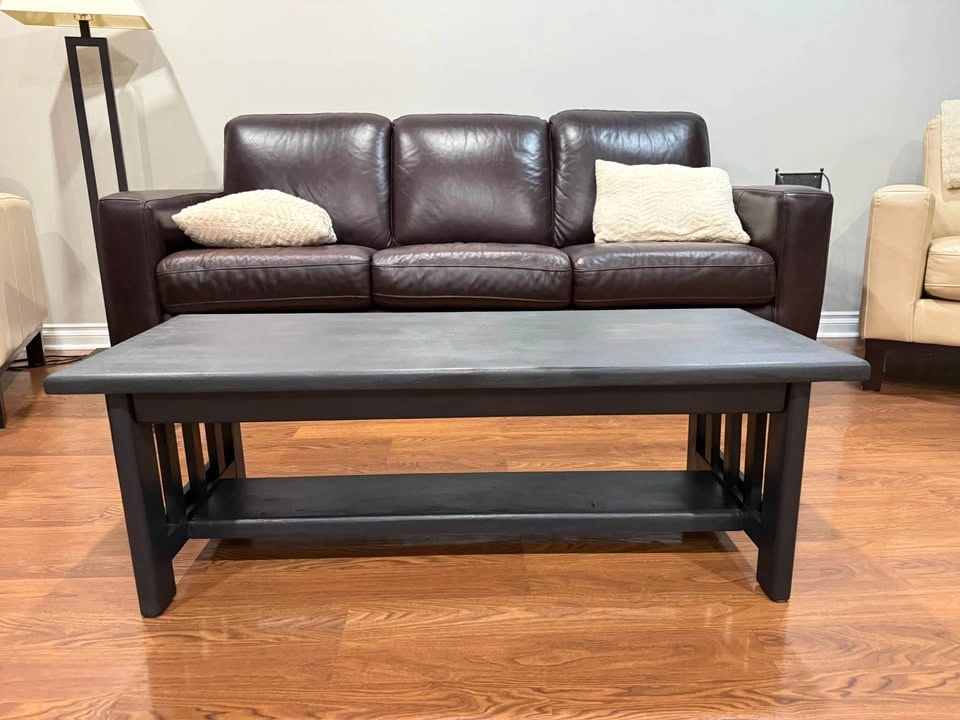 Modern Black Coffee Table | Fully Refinished | Elegant & Timeles - photo 2